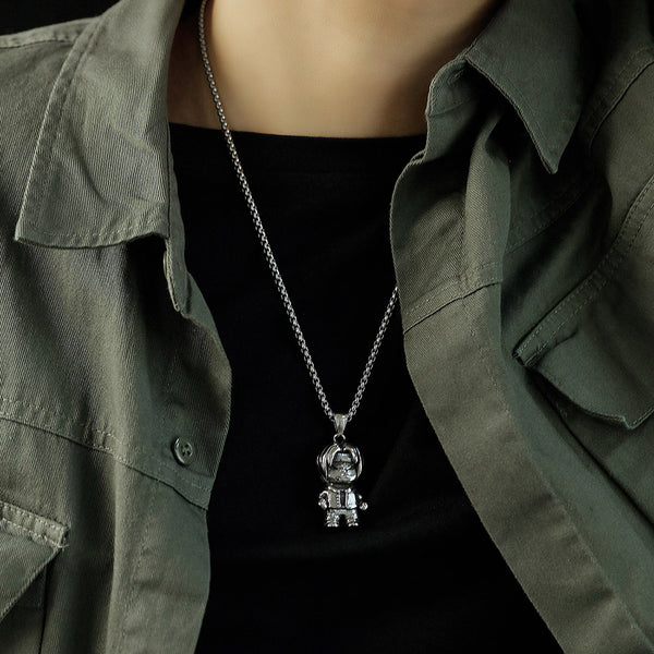 Men's Fashion Ninja Pendant Necklace-Mens Pendant Necklace-SunnyHouse Jewelry