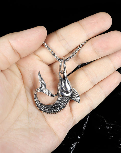 Men's Fashion Hip Hop Fish Pendant Necklace-Mens Pendant Necklace-SunnyHouse Jewelry