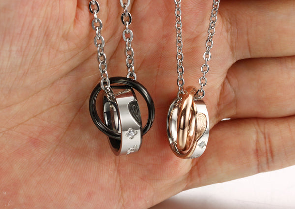 His & Hers Matching Set The World Has Chnaged Us Couple Necklace Couple Jewelry Set-Couple Necklace-SunnyHouse Jewelry