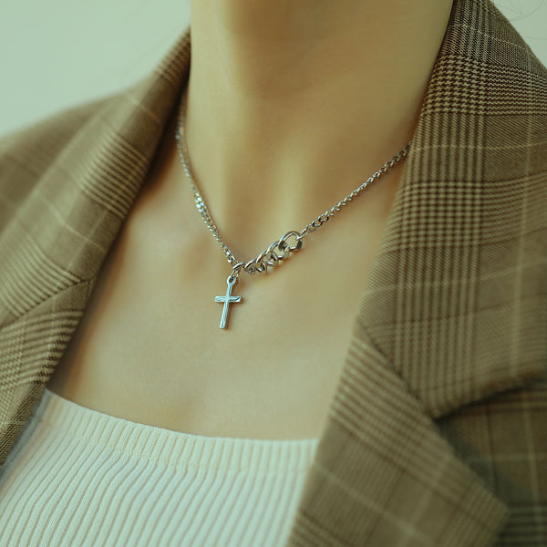 Women's Fashion Cross Pendant Necklace-Womens Pendant Necklace-SunnyHouse Jewelry