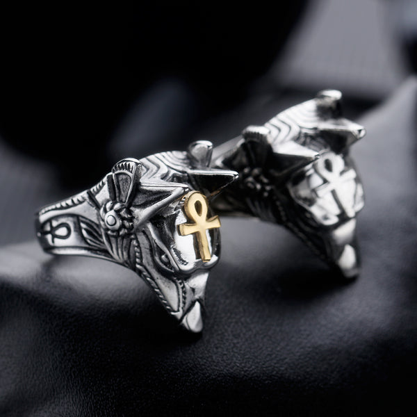 Men's Fashion Anubis Wolf Ring-Mens Ring-SunnyHouse Jewelry