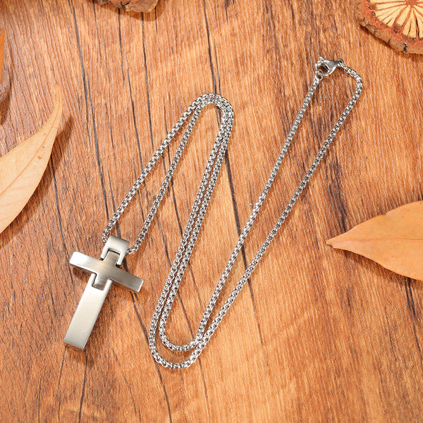 Men's Fashion Cross Pendant Necklace-Mens Pendant Necklace-SunnyHouse Jewelry