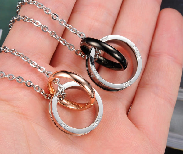 His & Hers Matching Set Only Eternal Love to You Couple Necklace Couple Jewelry Set-Couple Necklace-SunnyHouse Jewelry