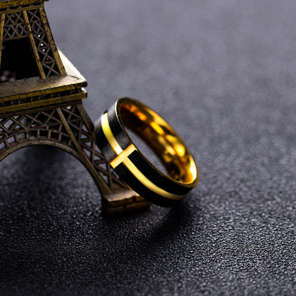 Men's Fashion Golden Cross Ring-Mens Ring-SunnyHouse Jewelry