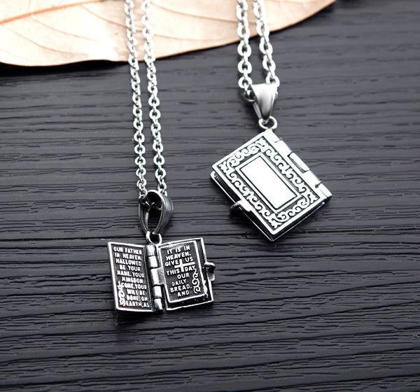 His & Hers Matching Set Holy Bible Tag Couple Necklace Couple Jewelry Set-Couple Necklace-SunnyHouse Jewelry