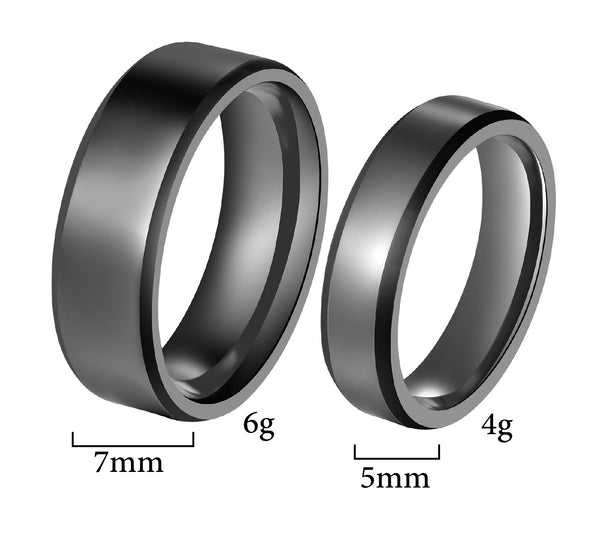 His & Hers Matching Set Customized Couple Rings Wedding Band Set-Customized Couple Rings-SunnyHouse Jewelry