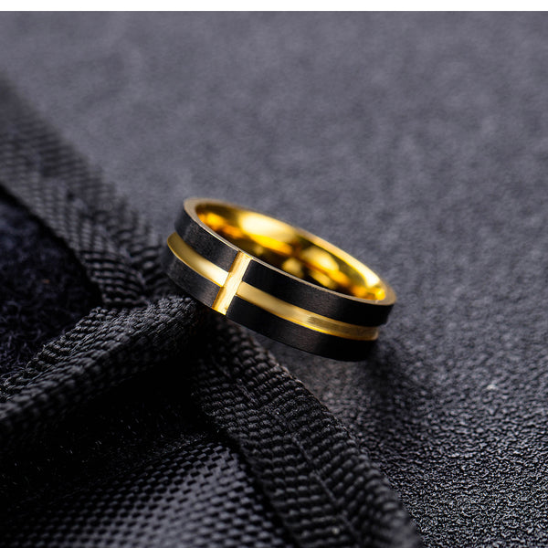 Men's Fashion Golden Cross Ring-Mens Ring-SunnyHouse Jewelry