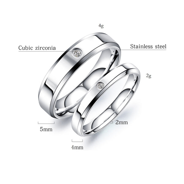 His & Hers Matching Set Customized Couple Rings Wedding Band Set-Customized Couple Rings-SunnyHouse Jewelry