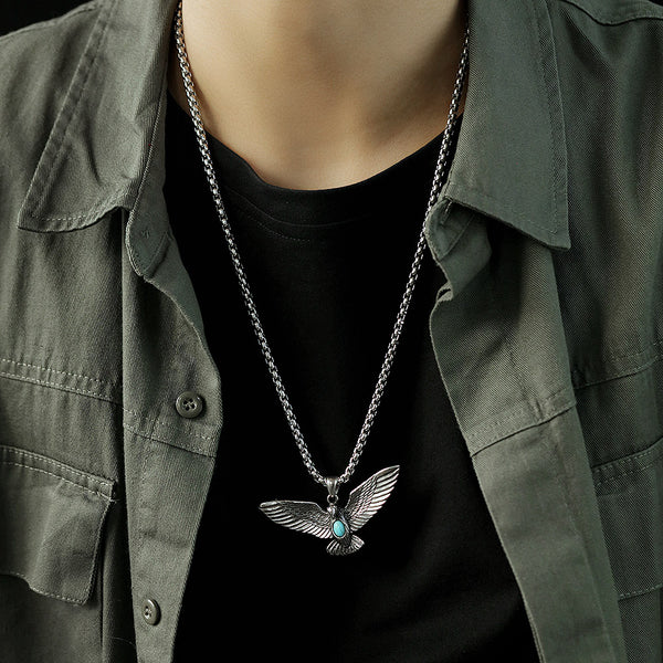 Men's Fashion Hip Hop Eagle Pendant Necklace-Mens Pendant Necklace-SunnyHouse Jewelry