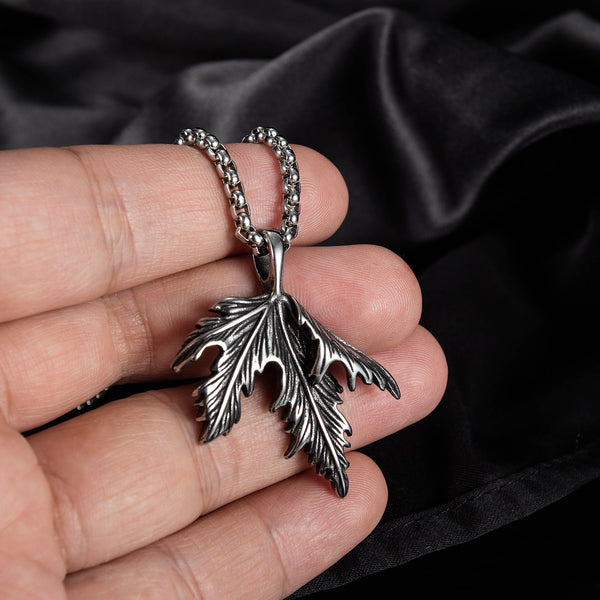 Men's Fashion Magic Leaf Hip Hop Pendant Necklace-Mens Pendant Necklace-SunnyHouse Jewelry