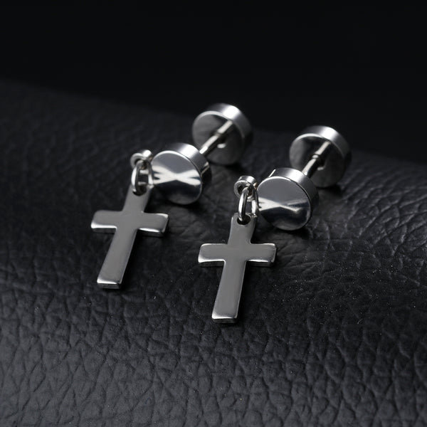 Women's Fashion Cross Drop Earrings-Womens Earrings-SunnyHouse Jewelry