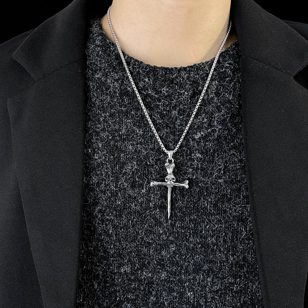 Men's Fashion Skull Cross] Pendant Necklace-Mens Pendant Necklace-SunnyHouse Jewelry