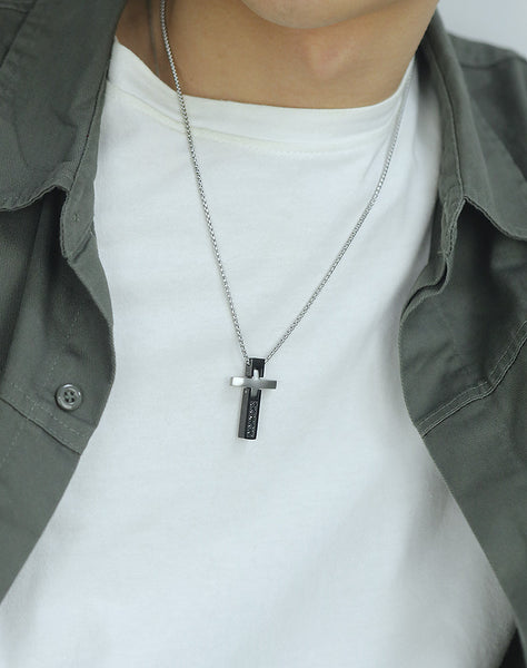 Men's Fashion Cross Pendant Necklace-Mens Pendant Necklace-SunnyHouse Jewelry