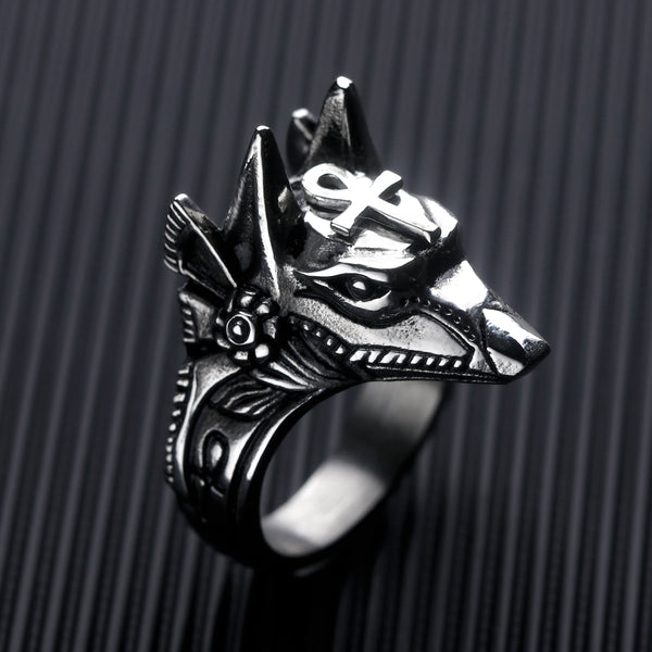 Men's Fashion Anubis Wolf Ring-Mens Ring-SunnyHouse Jewelry