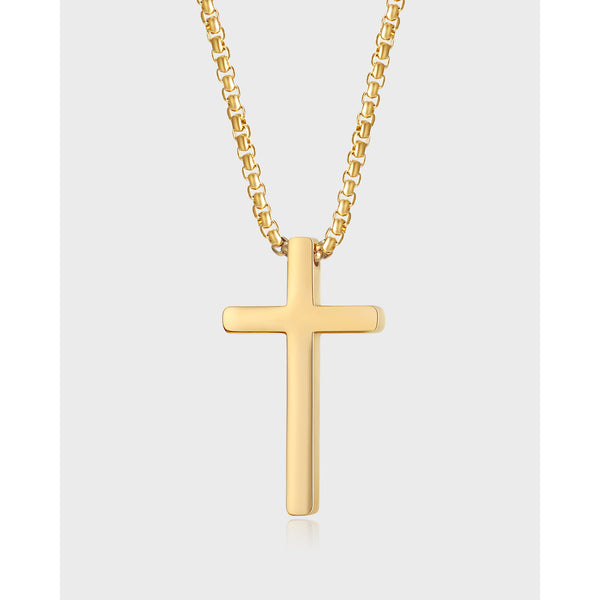 Men's Fashion Simple Cross Pendant Necklace-Mens Pendant Necklace-SunnyHouse Jewelry