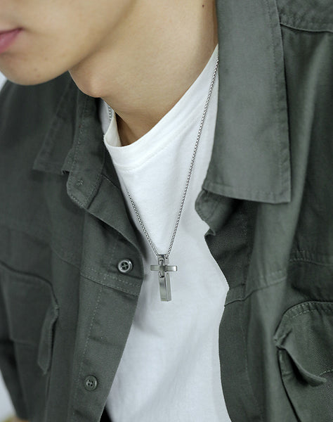 Men's Fashion Cross Pendant Necklace-Mens Pendant Necklace-SunnyHouse Jewelry