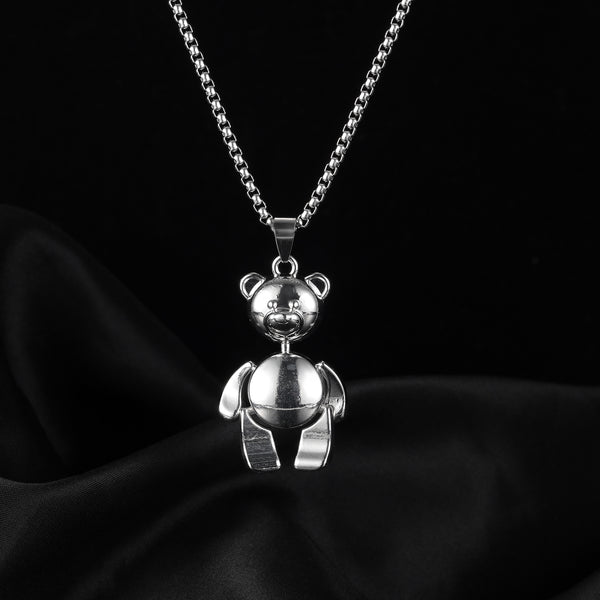 Men's Fashion Hip Hop Bear Pendant Necklace-Mens Pendant Necklace-SunnyHouse Jewelry