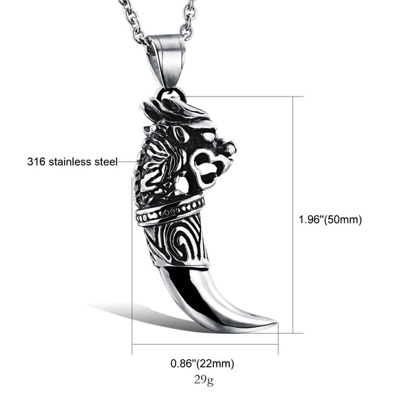 Men's Fashion Kirin Spike Pendant Necklace-Mens Pendant Necklace-SunnyHouse Jewelry