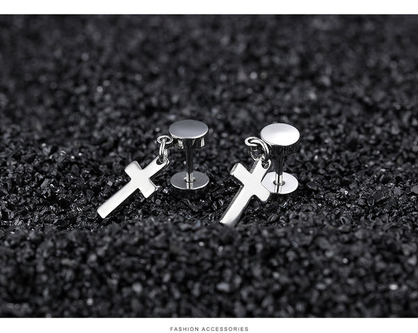 Women's Fashion Cross Drop Earrings-Womens Earrings-SunnyHouse Jewelry