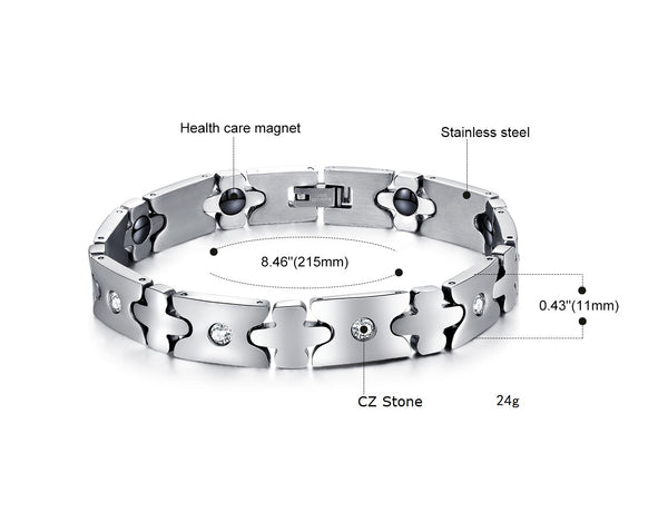 Men's Fashion Cross Magnetic Bracelet-Mens Bracelet-SunnyHouse Jewelry