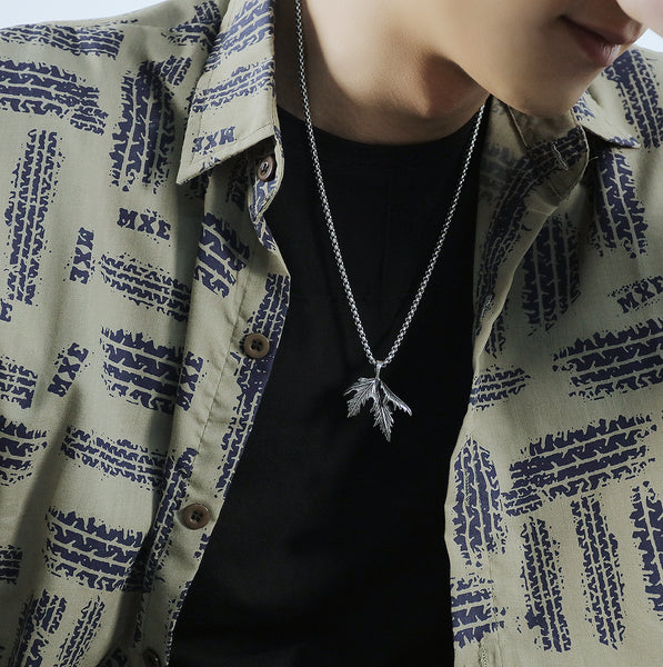 Men's Fashion Magic Leaf Hip Hop Pendant Necklace-Mens Pendant Necklace-SunnyHouse Jewelry