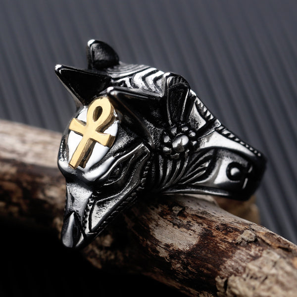 Men's Fashion Anubis Wolf Ring-Mens Ring-SunnyHouse Jewelry