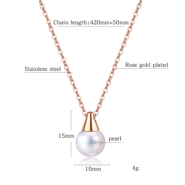 Women's Fashion Pearl Pendant Necklace-Womens Pendant Necklace-SunnyHouse Jewelry