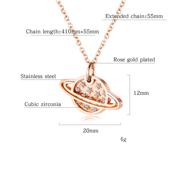 Women's Fashion Diamond Universe Pendant Necklace-Womens Pendant Necklace-SunnyHouse Jewelry