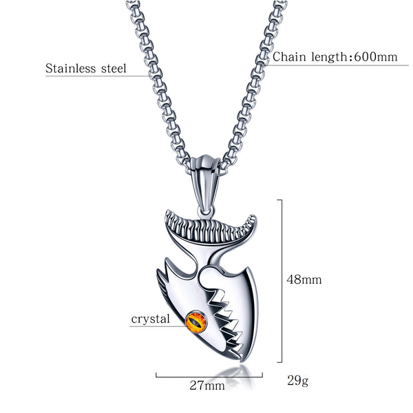 Men's Fashion Hip Hop Fish Pendant Necklace-Mens Pendant Necklace-SunnyHouse Jewelry