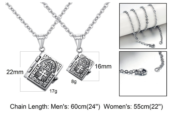 His & Hers Matching Set Holy Bible Tag Couple Necklace Couple Jewelry Set-Couple Necklace-SunnyHouse Jewelry