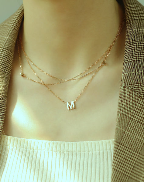 Women's Fashion Blinking M Pendant Necklace-Womens Pendant Necklace-SunnyHouse Jewelry