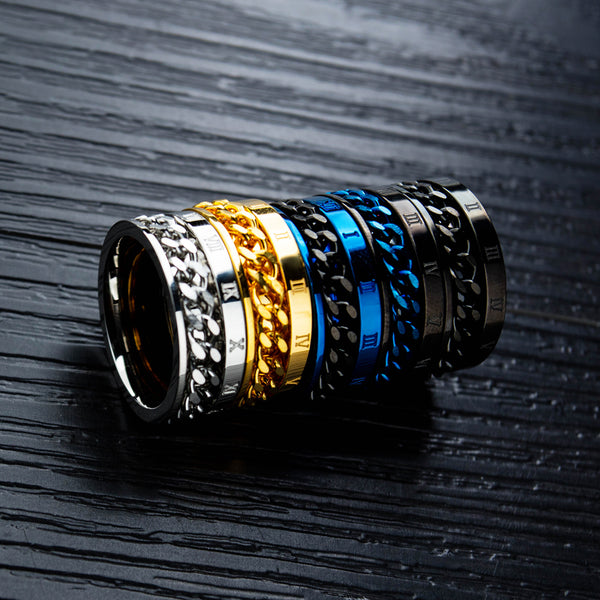 Men's Fashion Harley Bike Chain Ring-Mens Ring-SunnyHouse Jewelry