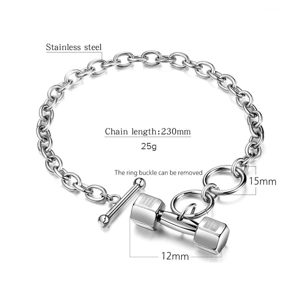 Men's Fashion Dumbbel Bracelet-Mens Bracelet-SunnyHouse Jewelry