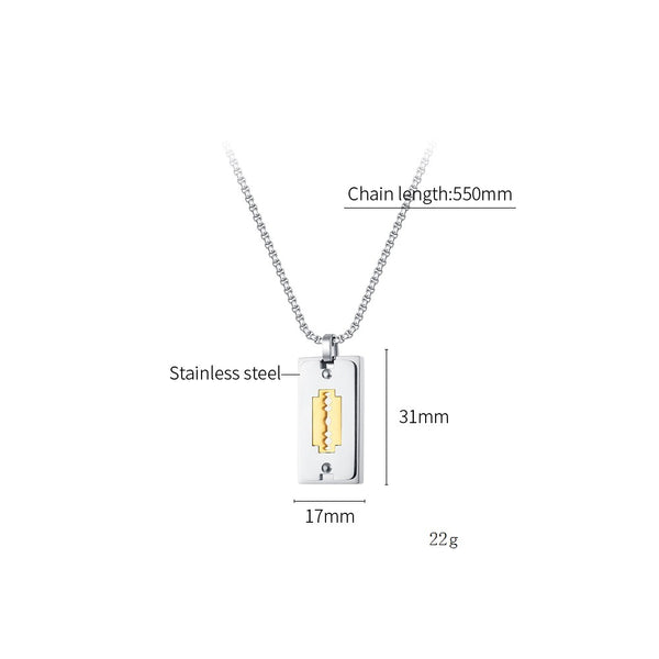 Men's Fashion Blade Pendant Necklace-Mens Pendant Necklace-SunnyHouse Jewelry