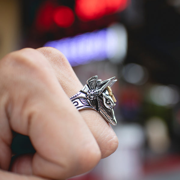 Men's Fashion Anubis Wolf Ring-Mens Ring-SunnyHouse Jewelry