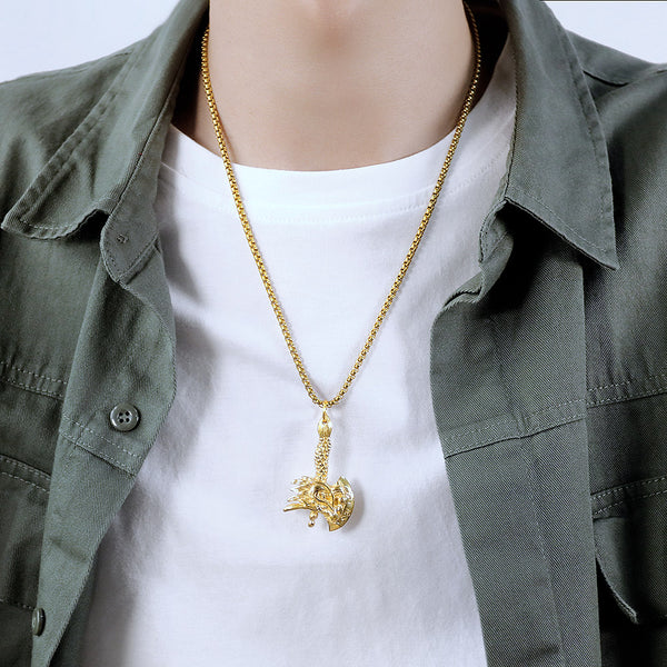 Men's Fashion Hip Hop AX Pendant Necklace-Mens Pendant Necklace-SunnyHouse Jewelry