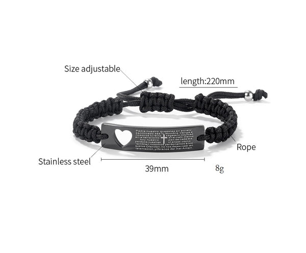 Men's Fashion Heart Bracelet-Mens Bracelet-SunnyHouse Jewelry