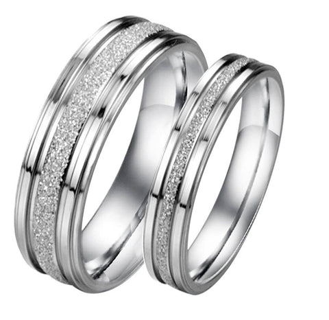 His & Hers Matching Set Valentine Ring Couple Rings Wedding Band Set-Couple Rings-SunnyHouse Jewelry