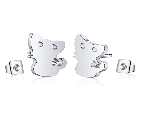 Women's Fashion Blinking Cat Stud Earrings-Womens Earrings-SunnyHouse Jewelry