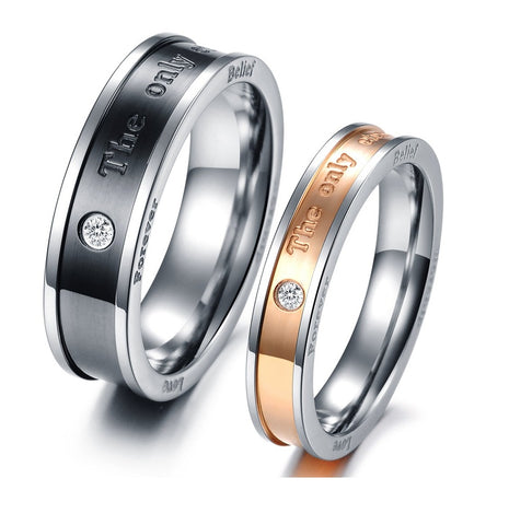 His & Hers Matching Set Eternal Love Couple Rings Wedding Band Set-Couple Rings-SunnyHouse Jewelry