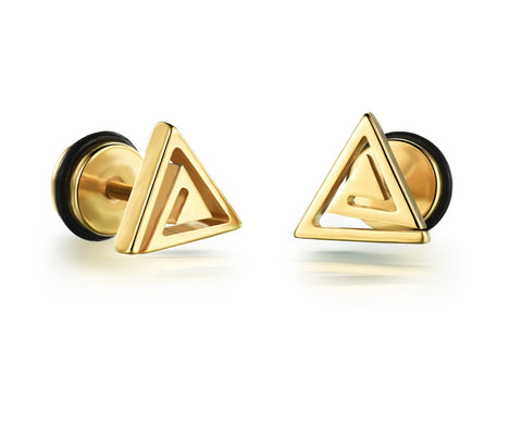 Women's Fashion Whirl Triangle Earrings-Womens Earrings-SunnyHouse Jewelry