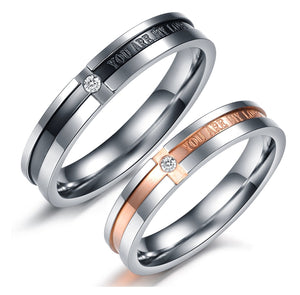 His & Hers Matching Set You Are My Love Couple Rings Wedding Band Set-Couple Rings-SunnyHouse Jewelry