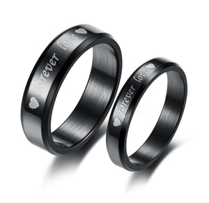 His & Hers Matching Set Forever Love Couple Rings Wedding Band Set-Couple Rings-SunnyHouse Jewelry