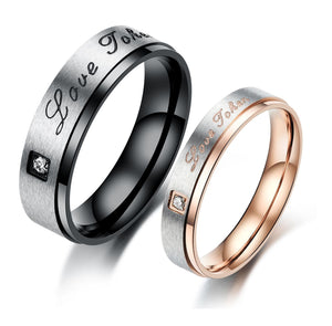 His & Hers Matching Set Love Token Couple Rings Wedding Band Set-Couple Rings-SunnyHouse Jewelry