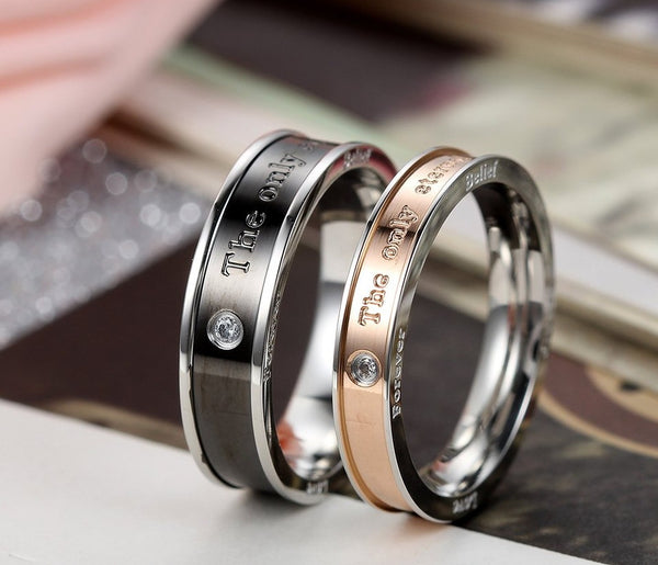 His & Hers Matching Set Eternal Love Couple Rings Wedding Band Set-Couple Rings-SunnyHouse Jewelry