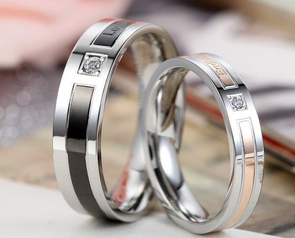 His & Hers Matching Set Endless Love Couple Rings Wedding Band Set-Couple Rings-SunnyHouse Jewelry