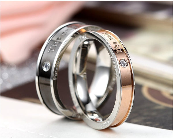 His & Hers Matching Set Eternal Love Couple Rings Wedding Band Set-Couple Rings-SunnyHouse Jewelry