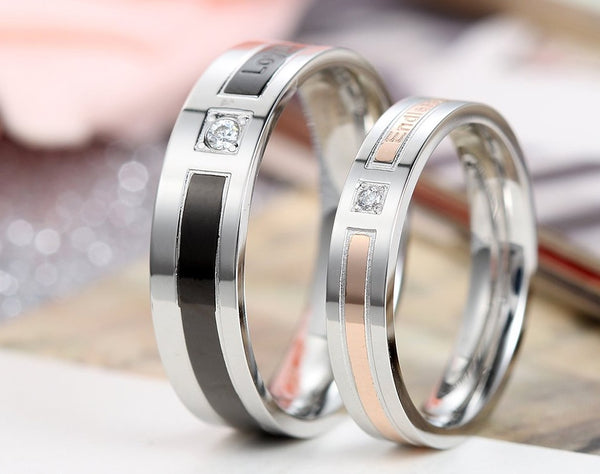 His & Hers Matching Set Endless Love Couple Rings Wedding Band Set-Couple Rings-SunnyHouse Jewelry