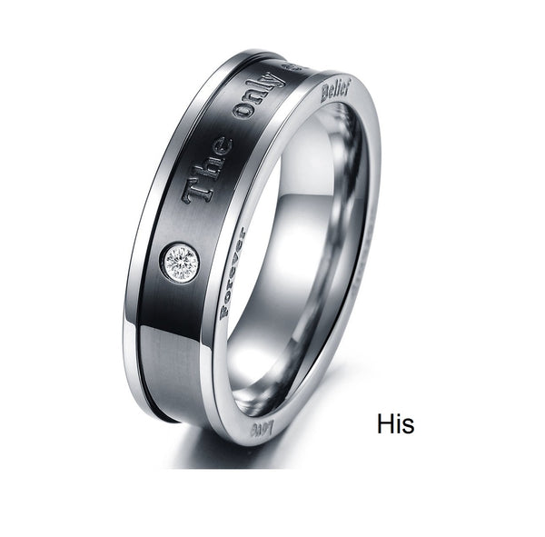 His & Hers Matching Set Eternal Love Couple Rings Wedding Band Set-Couple Rings-SunnyHouse Jewelry