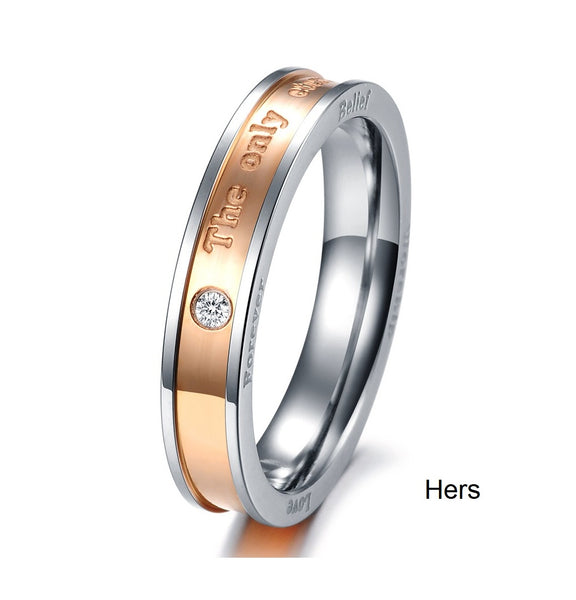 His & Hers Matching Set Eternal Love Couple Rings Wedding Band Set-Couple Rings-SunnyHouse Jewelry